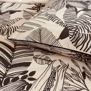 Taie d'oreiller percale de coton 80 fils Alba Noir