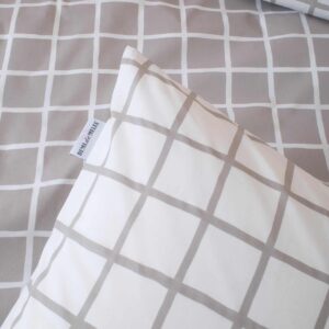 Taie d'oreiller percale de coton 80 fils DDM Beige/Gris