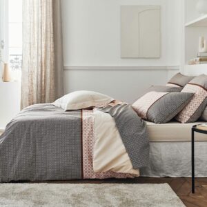 Housse de couette percale de coton 80 fils Gabin epice