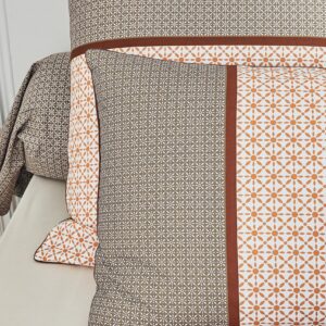 Taie d'oreiller percale de coton 80 fils Gabin epice