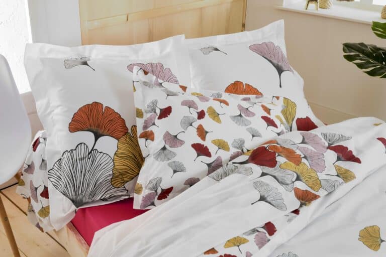 Housse de couette percale de coton 80 fils Ginkgo Rose – Image 2
