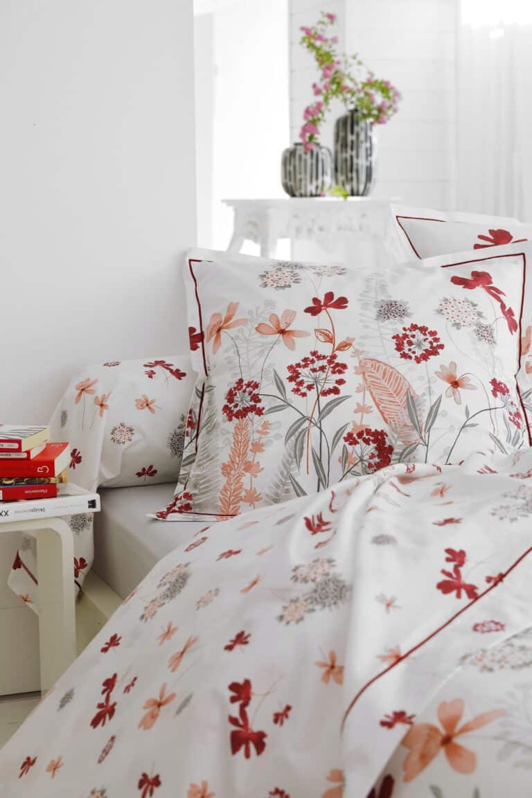 Taie d'oreiller percale de coton 80 fils Petite Folie Rouge